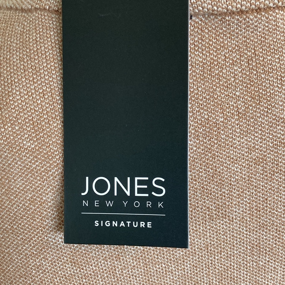 Brand New—-Jones New York Taupe Double-Breasted Knit Jacket - Picture 6 of 6